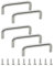 MOROBOR Stainless Steel Solid Round Handle, 100 mm Hole Centers U-Shaped Cabinet Hardware Pull for Bedroom Bathroom Kitchen Cabinets Door- 5 Pack/Brushed Silver