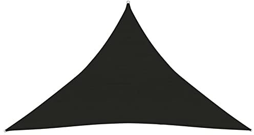 Tidyard Voile d'ombrage, Voile de Parasol Protection des Rayons UV, Résistant et Respirant pour Jardin Terrasse Balcon 160 g/m² Noir 5x5x6 m PEHD