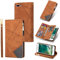 UEEBAI Mobile Case for iPhone 7 Plus, iPhone 8 Plus, Retro Zip, PU (polyurethane) Leather, Silicone Bumper with 9 Card Slots, Stand Function, Wallet, Carrying Strap, Protective Flip Case - Brown