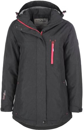 Blue Wave Damen Funktionsjacke Carla - Jacke Regenjacke Funktionsmantel in Anthrazit Größe 46