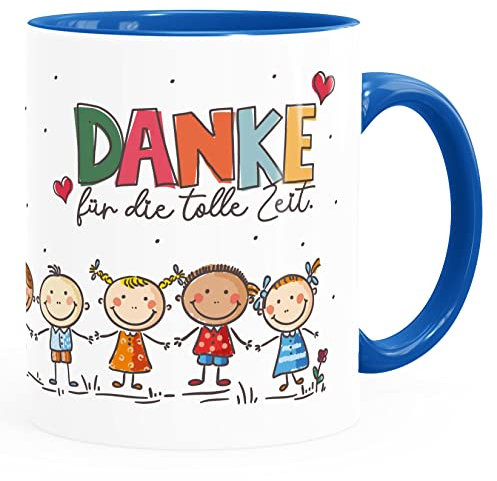 SpecialMe® Kaffee-Tasse Danke Erzieherin Herz kleines Geschenk Abschied Spruch für die tolle Zeit weiß-innen-royal standard