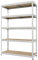 Steinbock Schwerlastregal Typ M+ verzinkt - 750 kg Tragkraft - HxBxT 180 x 120 x 60 cm - Steckregal mit 5 höhenverstellbaren Böden - 150 kg Fachlast - Made in EU - Metallregal - Fachbodenregal