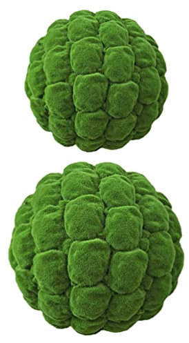 BESPORTBLE 2 Stücke Moosbälle Deko Künstliche Mooskugeln Grün Künstliche Moos Deko Steine Moossteine Kunststeine Moosfelsen Moos Puppenhaus für Hochzeit Blumentopf Bonsai DIY Basteln Garten Deko
