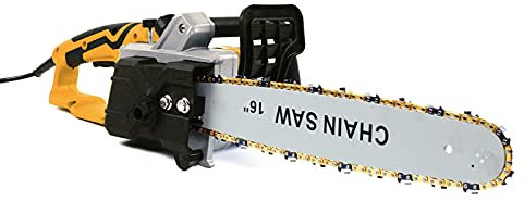 Elektro Kettensäge,16 Zoll 2000W Elektrische Kettensägen Leistungsstarke, Rückschlagschutz kabelgebundene Kettensäge leise und leicht 400U/Min