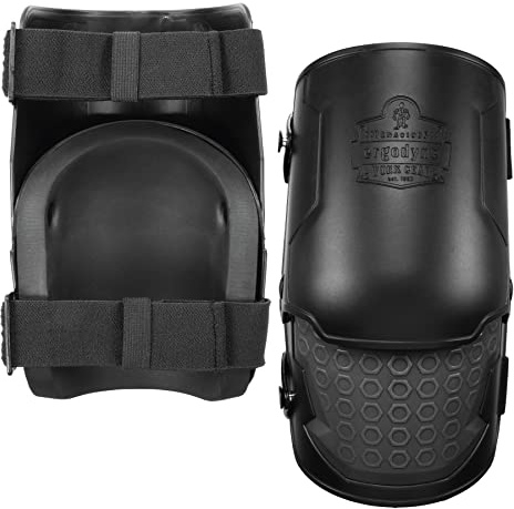 Ergodyne ProFlex 360 Knee Pad, Hinged Design, Hard Shell, Non-Marring Rubber Cap, Extra Large