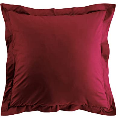 douceur d'intérieur, Kissenbezug (63 x 63 cm), Biolina, Bordeaux, 100% Bio-Baumwolle