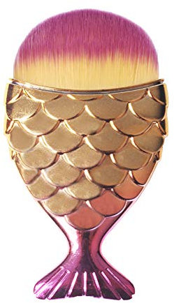 Brosse de nettoyage de poussière d'art d'ongle de queue de poisson de brosse de dissolvant de poudre de poussière d'art d'ongle, brosse douce de nettoyant de laine de fibre pour le maquillage