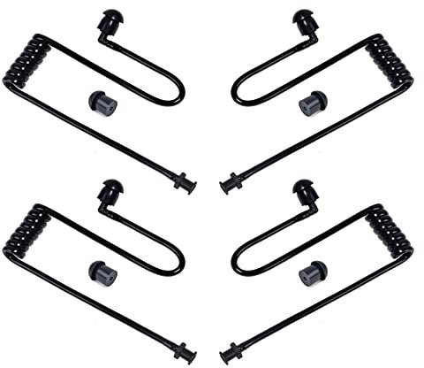 HYSHIKRA Ersatz verdeckte akustische Luftspule Audioröhre kompatibel mit Motorola Kenwood Baofeng Sprechfunkgerät FBI Sicherheit Hörmuschel Headset (Schwarz, 4 Pack)
