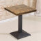 WANZHE Industrieller Retro-Esstisch, Höhe 75 cm, quadratischer Küchentisch, Küchentisch aus Metall und Holz, Bistrotisch für 1 – 4 Personen (Typ B)