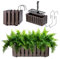 KADAX Fioriera da Balcone 40 cm, Marrone – Plastica Effetto Doghe, Stile Rustico, con Tappo
