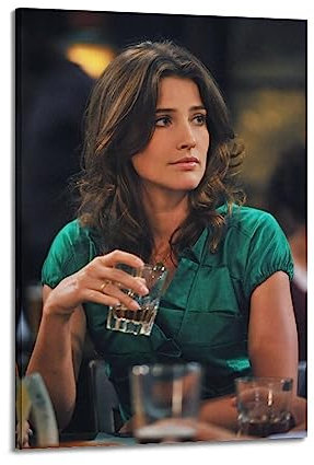 ELedvb How I Met Your Mother Robin ScherbatskyLeinwand-Poster, dekoratives Gemälde, Leinwand, Wandposter und Kunstbilddruck, modernes Familien-Schlafzimmer, 50 x 75 cm