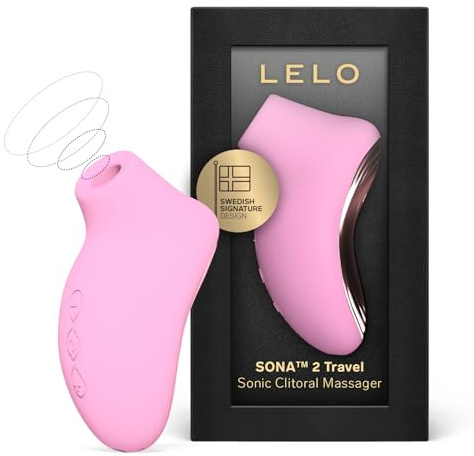 LELO SONA 2 Travel Reisevibrator für Frauen Mini Vibrator Leise Vibrator für Frauen Vibratoren Leise mit 12 Lusteinstellungen und Schallwellen-Technologie, Pink
