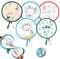 MIVAIUN 6 Piezas Abanico Redondo Plegable, Verano de Mano Plegable Ventilador, Abanicos Portátiles, Abanico Redondo de Estilo Japonés, para Fiesta de Boda y Decoración Personal