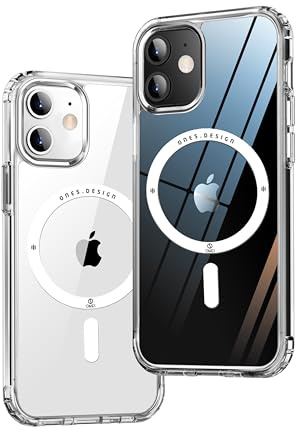 ONES Magnetisches HandyHülle für iPhone 11, Kompatibel mit MagSafe, Militärnorm Schutz Dünne Hülle, Vergilbungsbeständig Kratzfeste Rückseite, Extrem Haltbarkeit Schutzhülle für iPhone 11, Klar
