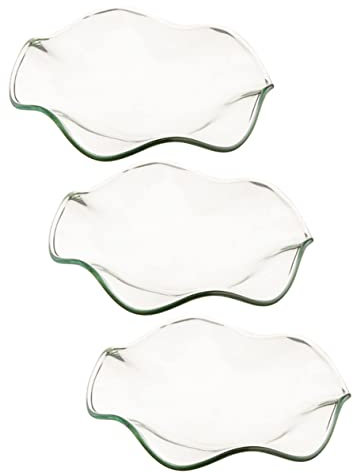 OUNONA 3pcs Oil Warmer Dish Wax Warmer Replacement Dish Wax Burner Dish Candle Warmer Plate Wax Melter Wax Warmer Dish Oil Burner Wax Warmer Plate Heat Dish Glass Hot Plate Oil Storage