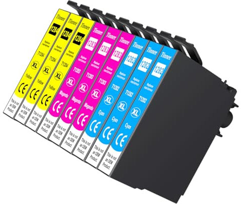 Tinnee 9-Pack T1285 Multipack Druckerpatronen Compatible Pour Epson T1281 T1282 T1283 T1284 Pour Epson Stylus SX230 SX125 S230 SX130 SX420W SX425W SX430W BX305FW SX440W SX435W SX438W SX445W SX235W