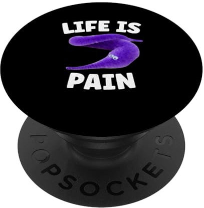 Life is Pain I Heart Worm on a String Meme PopSockets mit austauschbarem PopGrip