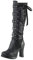 Scarpe estive per donna sexy cattivo cosplay legato -moda donna stivali gotici donna con tacco inverno, Nero , 41 EU