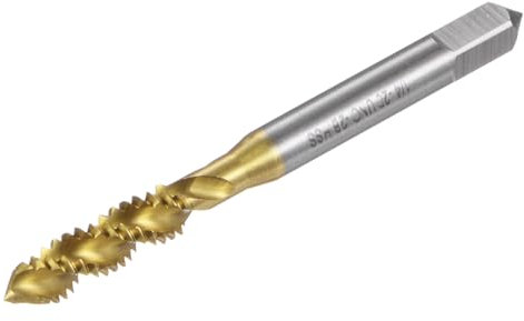 QUARKZMAN Tarauds à Filetage en Spirale, 1/4-20 UNC 2B, Taraudage de Vis, Acier Rapide Revêtu de Titane 6542, Outils de Taraudage pour Machinistes et Réparations