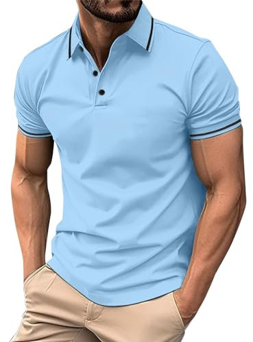 Chemise Homme Manches Courtes Bleu De Travail 6XL - T-Shirt Sport Blanc Rose Turquoise 2XL - Tee Shirt Été