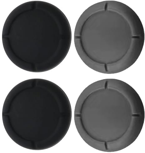 Amazleer Lot de 4 capuchons de rechange analogiques pour joystick Nintendo Switch et Switch Lite Joy-Con (noir et gris)