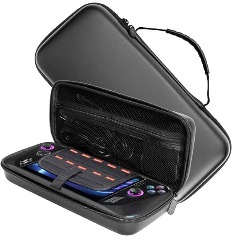 Travel Daily Portable Carry Case for ASUS ROG Ally X RC72LA 7 2024 Handheld Game Console Hard Sleeve Shell Skin Protective Cover Storage Bag with Shockproof,Anti-Acratch,Anti-Collision (Black)