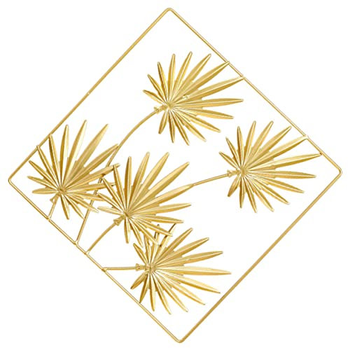 FUNOMOCYA Moderne Eisen Wanddekoration Mit Palmblatt-design Stilvolle Wandkunst Für Wohnzimmer Esszimmer Und Cafés Installieren Langlebig Und Elegant