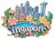 Singapore Refrigerator Magnet Travel Souvenir Fridge Decoration Magnetic Sticker 3D Craft