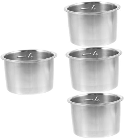 Garneck 4 Stück Kaffeemaschinenfilter Kaffeefilter Tropfkaffeemaschine Sitz Siebbecher Für Kaffee Expander Autozubehör Wiederverwendbar Filter Für Kaffeemaschinen Tragbar Rostfreier Stahl