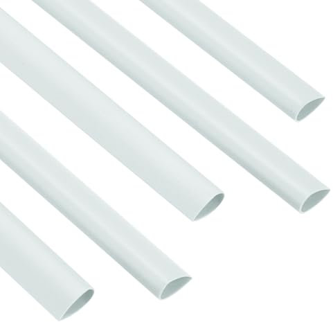 PATIKIL 100Pcs Barres de Reliure, 8mm Barres de Reliure à Glissière 50 Feuilles Capacité A4 Taille Reliure de Rapport Forme de Gouttes d'Eau Reliure de Présentation, Blanc