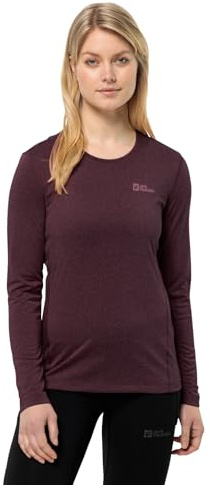Jack Wolfskin Damen Sky Thermal L/S Wander-Shirt, Amaranth, S EU