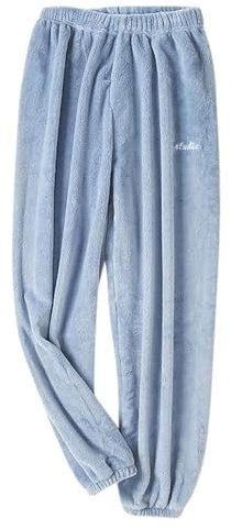 Pantaloni Pigiama Donna L Invernale Pantalone Lounge in Pile Caldo Pantaloni da Notte Comodi e Morbidi per Casa Casual Sleepwear Pigiama Donna Felpato Pantaloni in Flanella