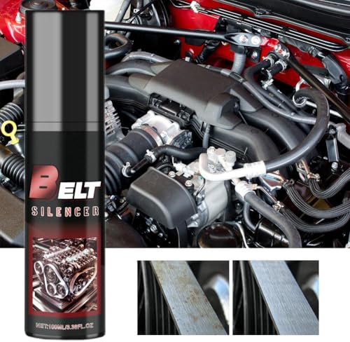 BBASILIYSD Belt Dressing Spray Automotive,100ml Lubrication & Silencer Spray for Automotive Engine Belts,Car Belt Noise Spray,Vehicle Belt Lubricant,Squeaking Belt Noise Spray,Protective Car Supplies