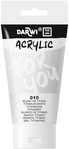 Darwi For You DF5150075010C - Acrylique 75 ml Opaque - 010 Blanc de titane PW6