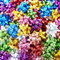 Dooozy 100 Pcs 2'' Geschenkschleifen Selbstklebend Set, 7 Laser Farbe Geschenk Schleife für Festival Weihnachten Geschenkverpackung
