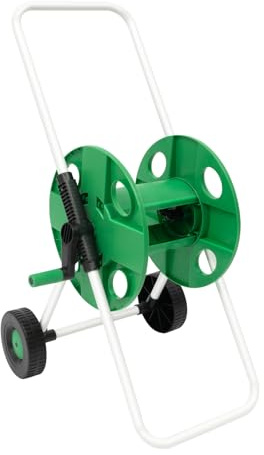CHIMHOON Profi Schlauchwagen Kit, 50m Gartenschlauch Schlauchtrommel 1/2Schlauchaufroller, Grün 27 × 38,5 × 87cm Schlauchwagen, Verwendet für Gärten, Rasenflächen und Bauernhöfe