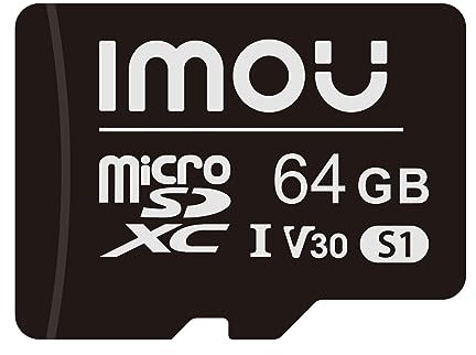 Imou 64GB Tarjeta MicroSDXC, Tarjeta de Memoria Micro SD, Velocidad de Lectura de hasta 95 MB/s, Adaptador SD para Teléfono Inteligente, Tableta, Cámara, Computadora Portátil
