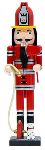 LIbgiubhy Tradizionale 40 cm Schiaccianoci Figure Handmade Robusto Legno Decorazione di Natale Accessorio Per Camini E Casa