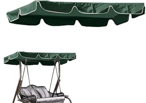 Ersatzdach für Hollywoodschaukel Dachbezug Sonnendach für Hollywoodschaukel 2/3 Sitzer, Wasserdicht, Winddicht, Reißfest, Anti-UV, Staubdicht Polyestertuch Dach für Gartenschaukel (164x114x15cm)