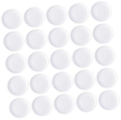 IMIKEYA 50pièces Lot De Assiettes Carton Jetables Pour Peinture Vaisselle Pour Garçon Fille Et Aquarelle Usage Unique Et Pratique