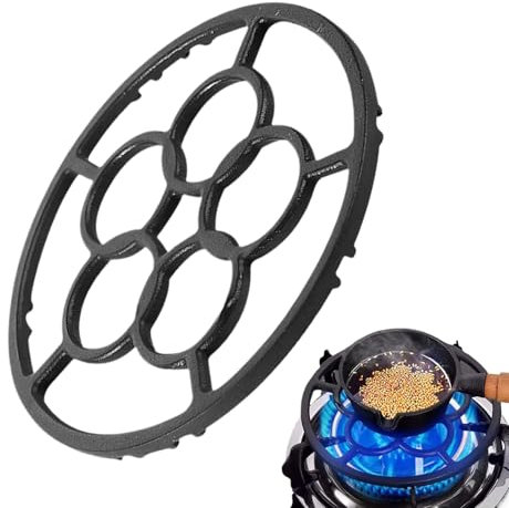 Gusseisen Wok Support Ring Für M-oka Pot, 2 In 1 G-as Ring Reducer S-tovetop Stand, Anti-Rutsch-Wok-Ring Für Wok Kleine Saucepan Kaffee Topf, Reducer Ring Halter Für G-as Herd Herde Kocher Für Kochen