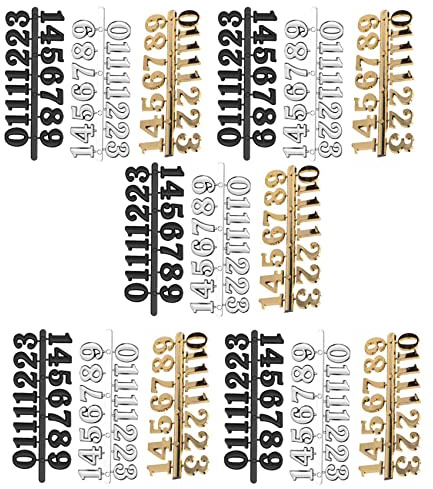Sirxlevcy 15Pcs DIY Clock Numerals Kit Wall Clock Arabic Number for Home Art Decor Replacement Repairing Accessories