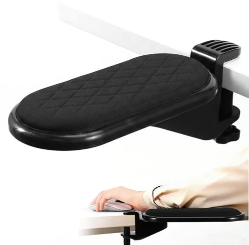 Repose-bras de bureau réglable - Accoudoir d'ordinateur - Rallonge de bureau - Gadgets pour la maison et le bureau - Réglable à 180 ° - Détend les muscles des épaules - Noir