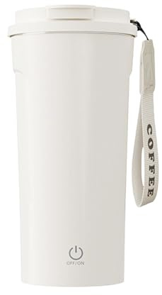 Tasse agitateur automatique de 400 ml – Tasse agitateur magnétique automatique en acier inoxydable, rechargeable par USB, étanche, avec couvercle en paille pour lait en poudre, avoine, café, voyage