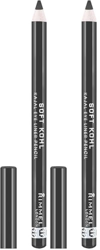 Rimmel Soft Kohl Kajal Profi-Eyeliner-Stift, Grau, 1,2 g (Packung mit 2)
