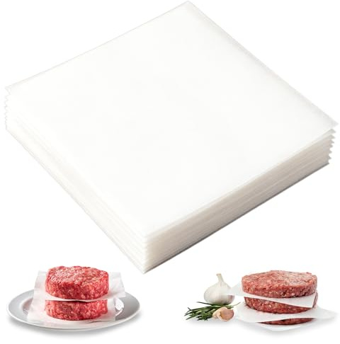 200 Stück Burger Backpapier 15x15 cm, Backpapier Zuschnitte, Butterbrotpapier, Brotpapier, Baking Paper für Grill, Airfryer & Einfrieren