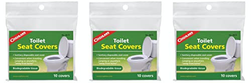 Coghlan's 10-Pack Biodegradable Tissue Toilet Seat Covers (3-Pack)