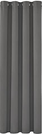 Deconovo Verdunklungsvorhänge mit Ösen Blickdichte Gardinen Blickdicht Dicke Thermogardine Kälteschutz warm Hitzeschutz, 160x132 cm(HöhexBreite), Hellgrau, 1 Stück