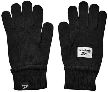 Reebok Te Knitted Gloves Handschuhe, Schwarz, M