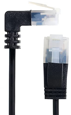 xiwai Ultra Slim Cat6 Cavo Ethernet RJ45 Cavo di rete UTP Patch Cord 90 gradi Cat6a LAN per router portatile TV Box (3,0 m)